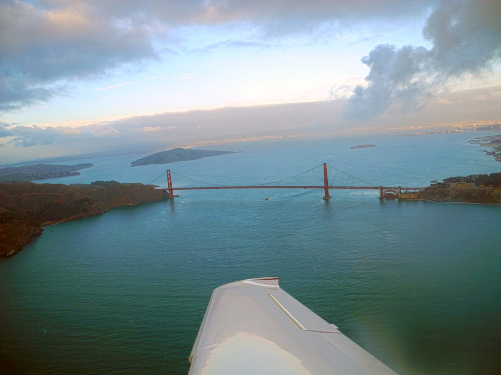 Aerial Tour above San Francisco, California, USA