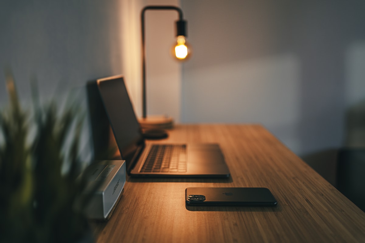 Remote worker managing tasks from a well-organized desk