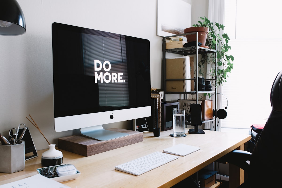 Clean minimal desk setup ready for focused work